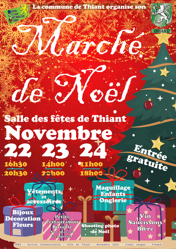Affiche du marché de Noël 2024