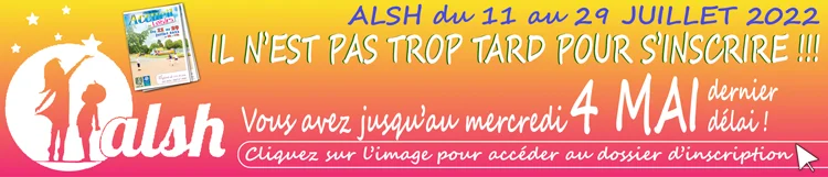 You are currently viewing Inscriptions ALSH Juillet 2022
