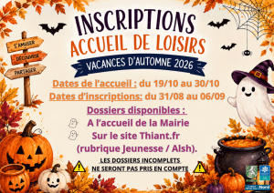 Lire la suite à propos de l’article Inscriptions à l’ALSH d’automne